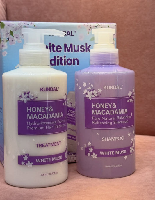 Honey & Macadamia White Musk Edition ( Shampoo + Treatment) 500ml Set