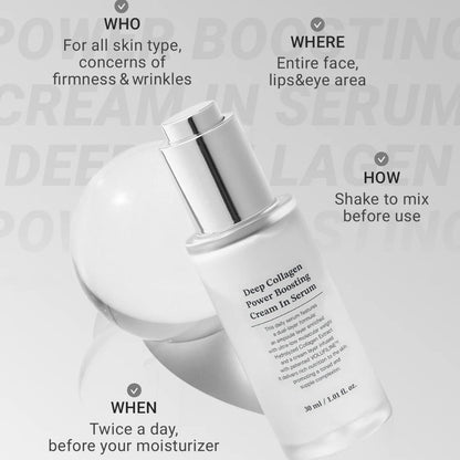 Deep Collagen Anti-wrinkle Cream In Serum 30ml